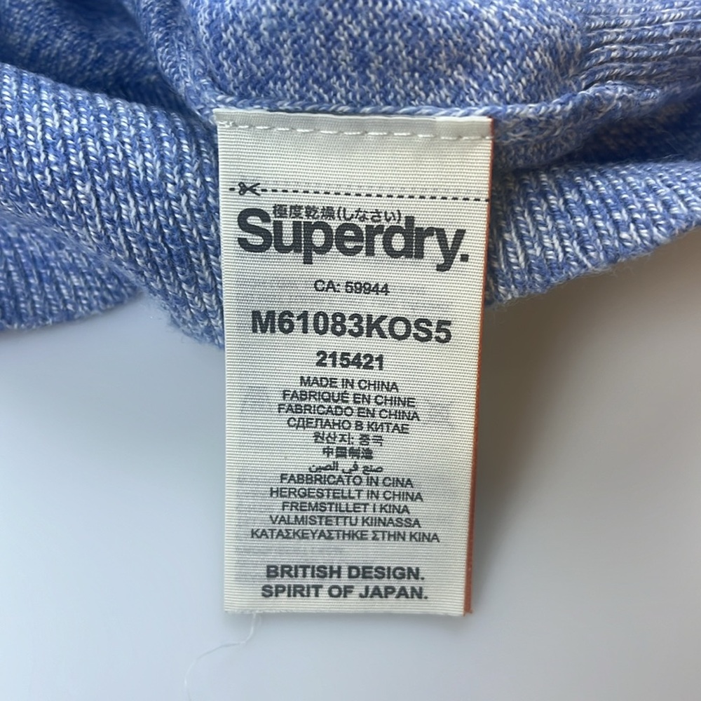 Superdry Men's Heather Blue Crewneck Sweatshirt - Picture 4 of 5